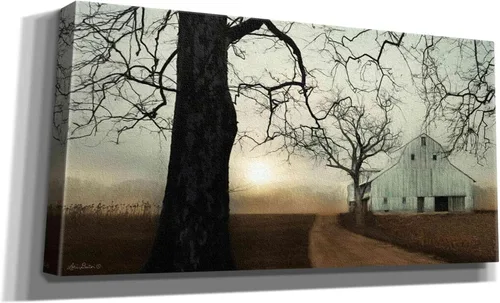 Vista 2 de Epic Graffiti 'Millersburg Sunrise' de Lori Deiter, lienzo para pared, 24 x 12 pulgadas