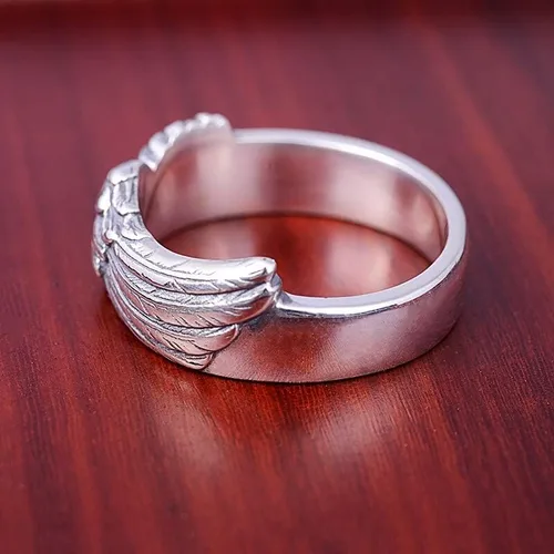 Vista 3 de Anillo de plata F. Fantasy Anillo de corazón de león FF8 Anillo de anime de león de plata S925 joyería