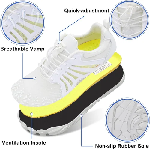 Vista 4 de Scurtain Unisex Mens Womens Athletic Hiking Water Shoes Quick Dry Barefoot Aqua Shoes Swim Shoes Beach Shoes with Drainage
