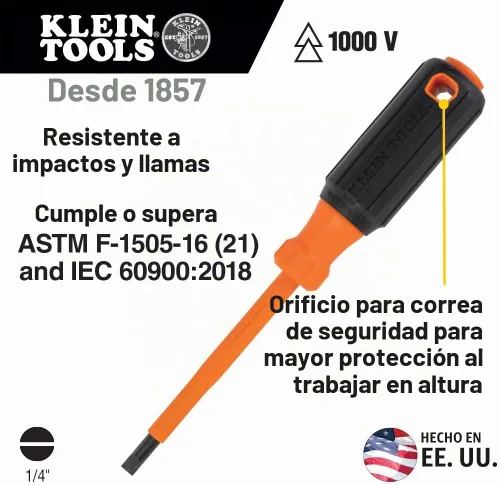 Vista 3 de Klein Tools 9419R - Juego de herramientas aisladas de 1000 V, fabricado en Estados Unidos, con cortador diagonal, alicates de punta larga y 3