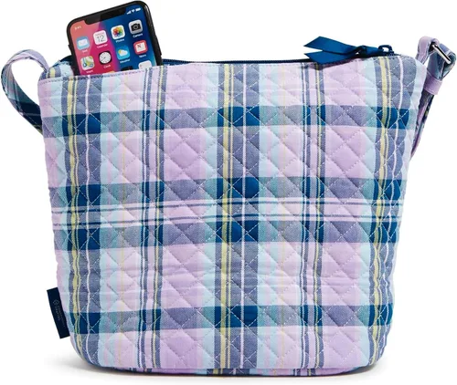 Vista 2 de Vera Bradley - Bolsa cruzada de algodón para mujer