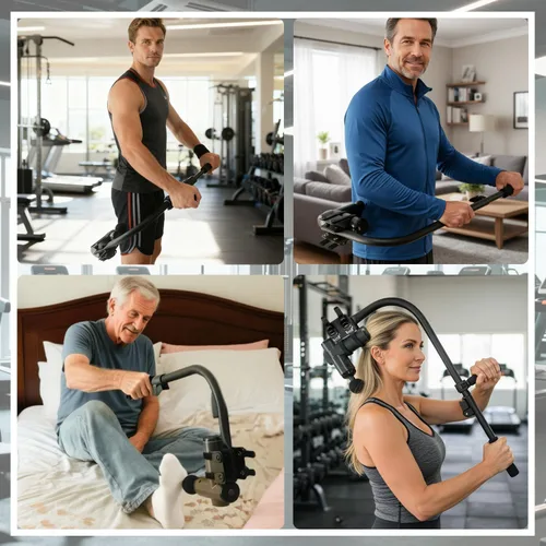Vista 7 de Soporte ajustable para pistola de masaje con rango de longitud de 22 a 28 pulgadas para espalda, cuello y hombros, compatible con la mayoría