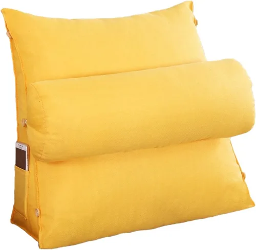 Vista 4 de Almohada de cuña para dormir después de una cirugía, almohada de lectura con soporte ajustable para el cuello para cama, sofá, cojín de espalda
