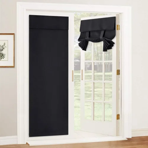 Vista 75 de RYB HOME 2 paneles 100% opacos para puerta de aula, 8 pulgadas de ancho x 36 pulgadas de largo, color beige biscotti, sin taladro, para ventana