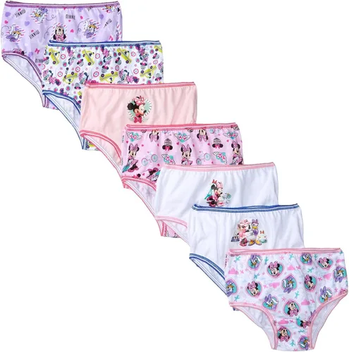 Vista 11 de Disney Ropa interior de Minnie Mouse para niña con múltiples opciones de estampado y silueta en tallas 2/3t - 8 Minnie7pk
