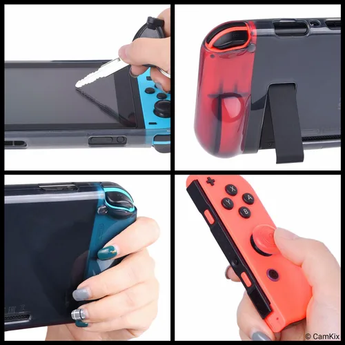 Vista 3 de CamKix Funda de TPU Protector de visualización interruptor de botón de fundas para Nintendo