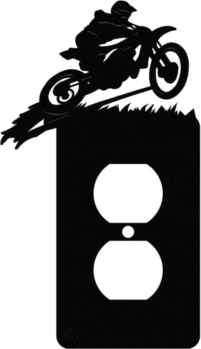 Vista 9 de Placa de pared para interruptor de luz cuádruple para motocross todoterreno, para 2 conductores, (palanca cuádruple (v2), color negro