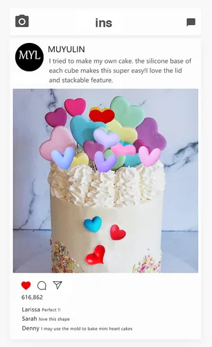 Vista 5 de Moldes de silicona de chocolate con forma de corazón, 2 paquetes de 10 cavidades para dulces de San Valentín para decoración de pasteles de boda