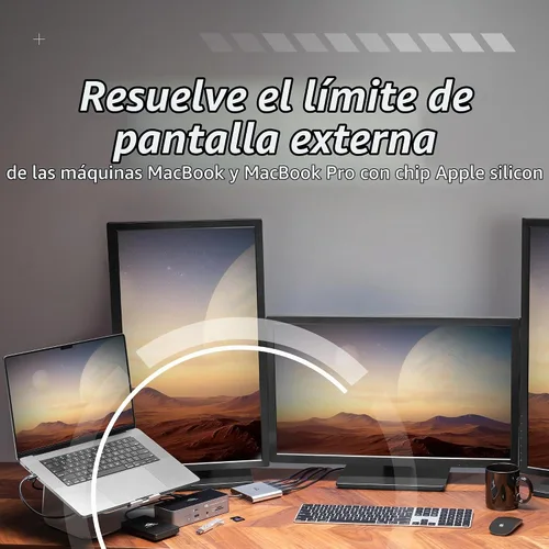Vista 5 de OWC Adaptador de pantalla USB-C Quad HDMI 4K con DisplayLink