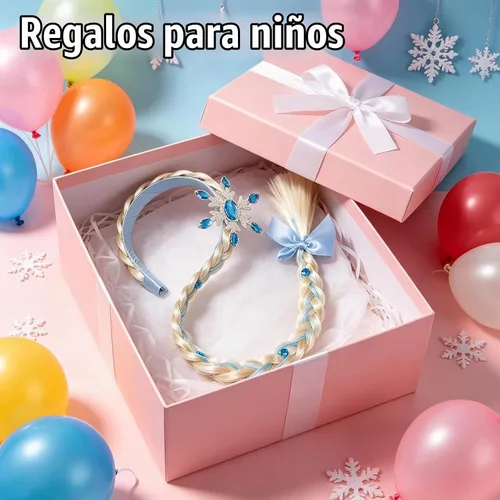 Vista 7 de Peluca de princesa de hielo, accesorios para el cabello