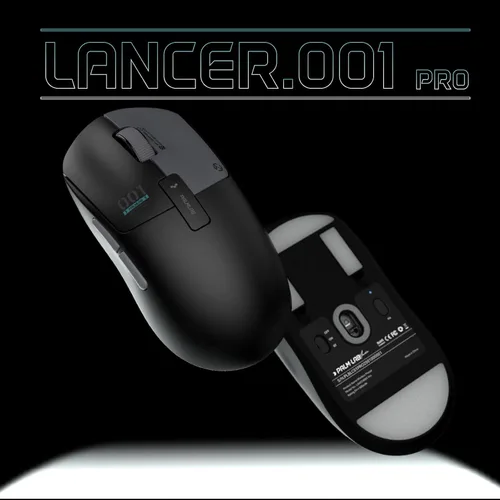 Vista 2 de Lancer.001 PRO - Mouse inalámbrico para juegos de 8K, 2.18 onzas de peso ligero, interruptores intercambiables en caliente, sensor PAW3950