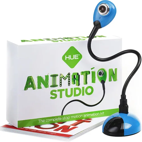Vista 11 de HUE Animation Studio: Kit completo Stop Motion (cámara, software, libro) para Windows/macOS (negro) con estuche de transporte