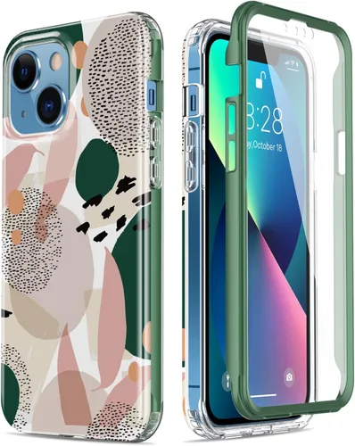 Vista 41 de Esdot Funda protectora para iPhone 13 Mini con protector de pantalla integrado, protección de grado militar con diseños de moda para mujeres