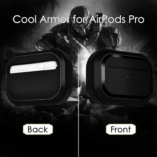 Vista 4 de HUSH Funda protectora para Airpods Pro, funda duradera compatible con AirPods Pro de 1ª/2ª generación (negro)