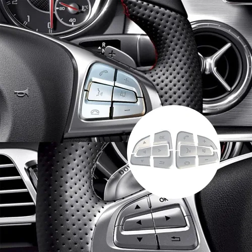 Vista 7 de Riloer Kit de decoración para el interior del automóvil compatible con Mercedes Benz GLA CLA GLS GLE CLS SL A B estilo flecha