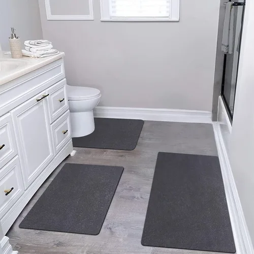 Vista 22 de Tierra de Diatomeas Tapete de Baño Alfombras de Baño Súper Absorbente Secado Rápido Antideslizante Tapete de Baño Delgado Tapetes de Piso de Baño