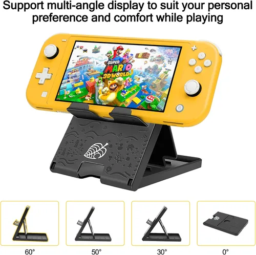 Vista 7 de Switch Lite - Paquete de accesorios con funda de transporte funda de TPU con protector de pantalla base de carga soporte de juego funda de tarjeta
