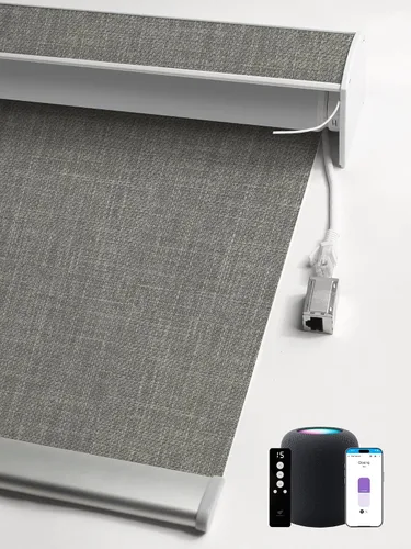Vista 31 de SmartWings Persianas enrollables con cable duro PoE 100% opacas, muestra de tela