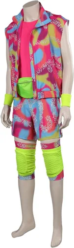 Vista 2 de Disfraz de muñeca de película para niños, cosplay, estilo retro de los años 80, camisas de manga corta, abrigo y pantalones para niños, Halloween