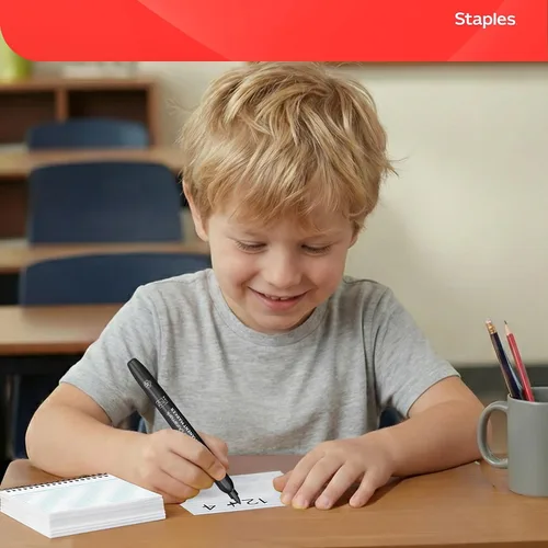 Vista 5 de Staples™ Tarjetas de índice de 4 x 6 pulgadas, forradas, blancas, 50 tarjetas/paquete, paquete de 3/cartón (TR51007)