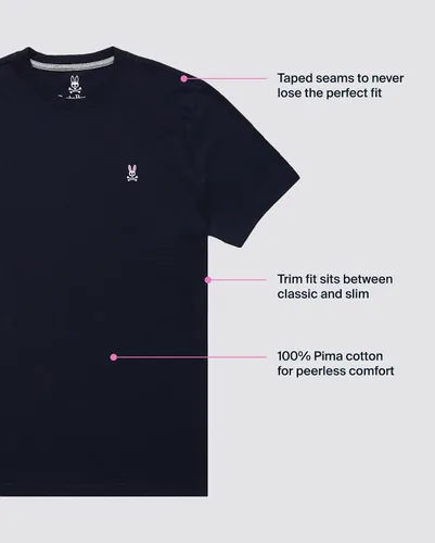 Vista 5 de Psycho Bunny - Camiseta clásica para hombre color gris