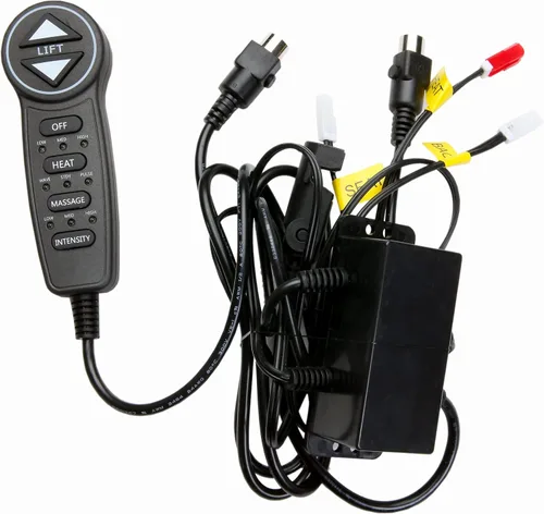Vista 2 de Fruhdi 5 Pin Prong MLSK55-A1 Control remoto de mano con calor USB y masaje para sillas elevadoras reclinables eléctricas