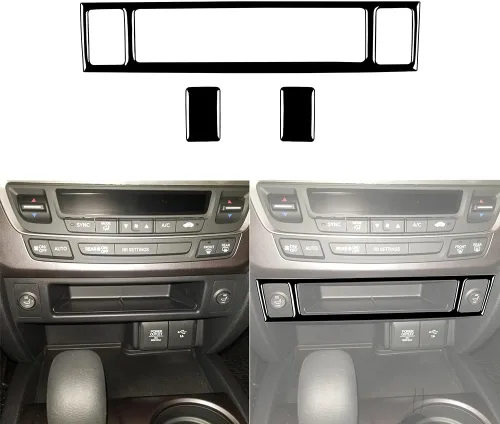 Vista 13 de 4 calcomanías para auto con diseño de pilar en el interior del espejo retrovisor compatible con Ridgeline 2017 2018 2019 2020/Passport
