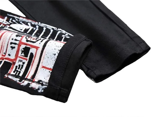 Vista 13 de Enrica Pantalones vaqueros estampados casuales para hombre