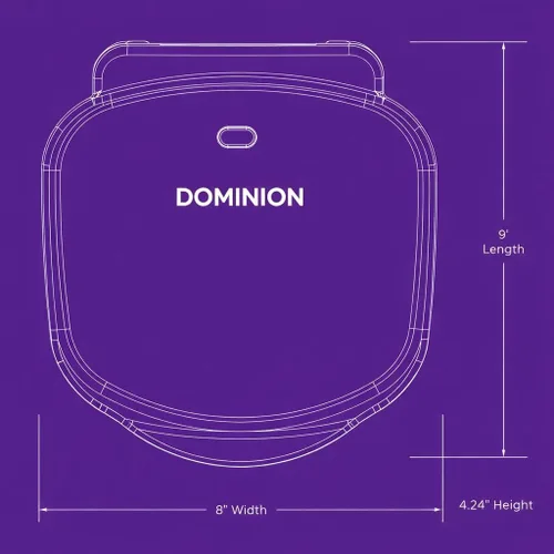 Vista 3 de Dominion Parrilla eléctrica clásica de 2 porciones para interiores y prensa Panini, fácil almacenamiento y limpieza, perfecta para desayuno, queso a