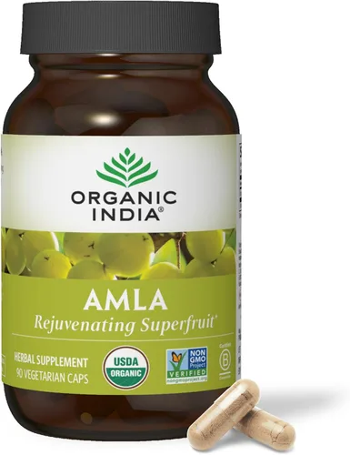 Vista 8 de ORGANIC INDIA Cápsulas de Amla Orgánicas - Suplemento Vitamínico Herbal de Grosella Espinosa India, Suplemento de Amla, Apoyo Inmunológico, Vegano