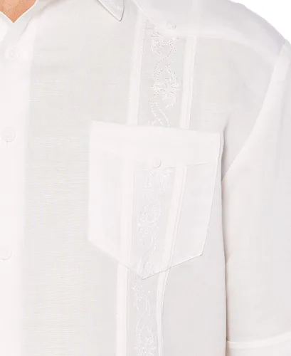 Vista 5 de Cubavera Camisa Guayabera bordada de manga corta para hombre
