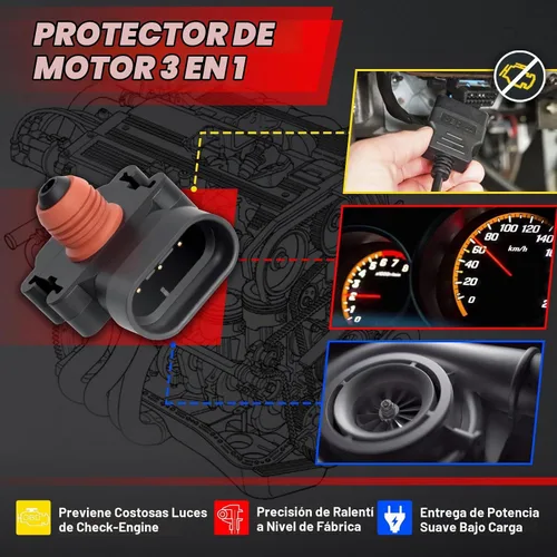 Vista 6 de Sensor MAP de Mánifaldo de Presión Absoluta: 16187556 12614973 213-4434 Compatible con 1996-07 Chevy Express/GMC Savana 1500 4.3L, 1999-08