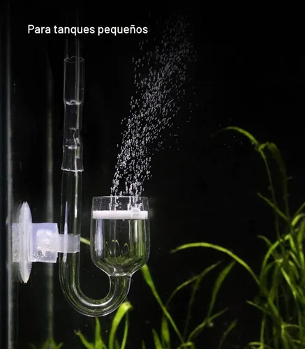 Vista 2 de Atomizador nano del difusor del CO2 del vidrio del acuario sin la versión común del tubo de U Versión común (y sin tubo U)