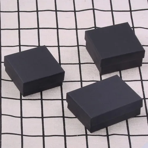 Vista 7 de EXCEART 144 piezas de collar de estraza negra caja de anillos de cartón cajas de regalo de cartón caja de joyería de papel caja de regalo de cartón