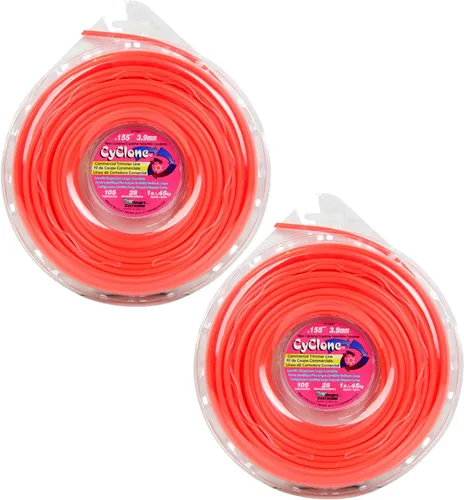 Vista 2 de Desert Extrusion Cyclone CY155D1 Línea comercial de 0.155 pulgadas x 105 pies, color rojo, fabricado en Estados Unidos