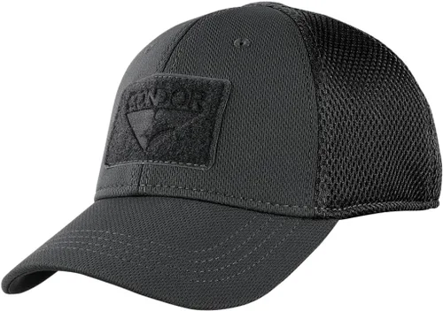 Vista 5 de Condor Gorra de malla flexible para exteriores, Negro - Kryptek Highlander