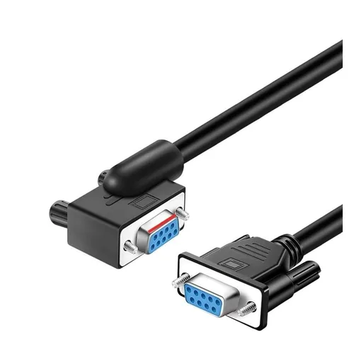 Vista 13 de Left Angle DB9 Serial Cable RS232 Male to Female Extension Wire 9 Pin(FF-D,0.5M)