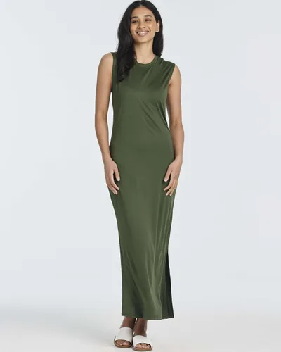 Vista 6 de Real Essentials Paquete de 3 Vestido largo sin mangas para mujer, vestido casual de verano con bolsillos (disponible en tallas grandes)