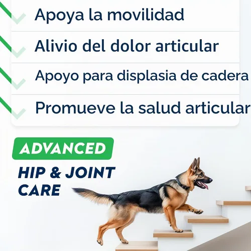 Vista 2 de Glucosamina avanzada para perros, colágeno y mejillón de labios verdes