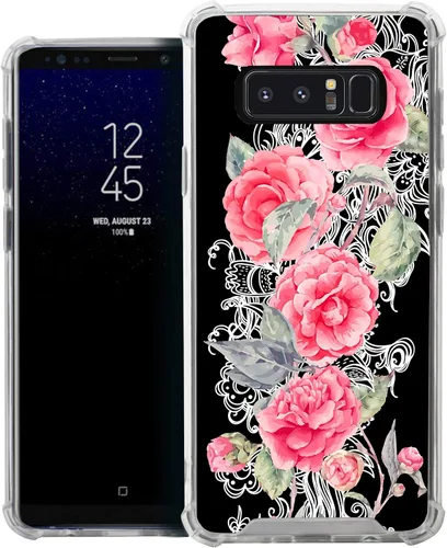 Vista 9 de CasesOnDeck Funda compatible con [Samsung Galaxy Note 8] Note 8, funda delgada y transparente de poliuretano termoplástico flexible con protección