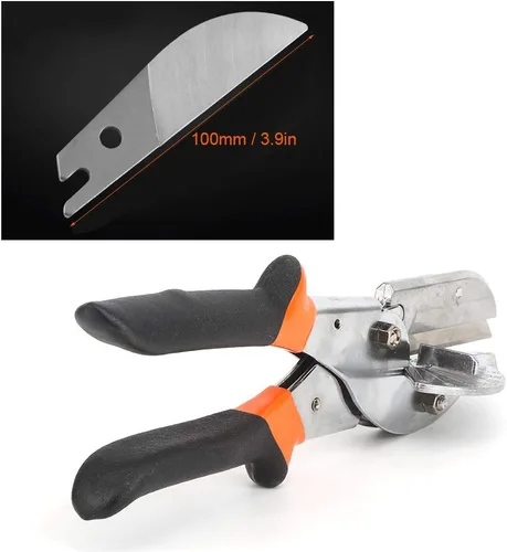 Vista 3 de Tijeras de inglete, mango antideslizante de 45 a 135 grados, herramienta de corte para madera suave, plástico, PVC, cortador de corte multiángulo