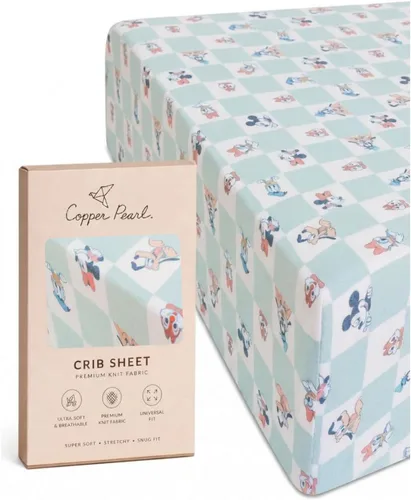 Vista 17 de Copper Pearl: Sábanas de punto prémium para cuna de bebé para niños y niñas, transpirables y suaves, sábanas ajustables para colchones estándar