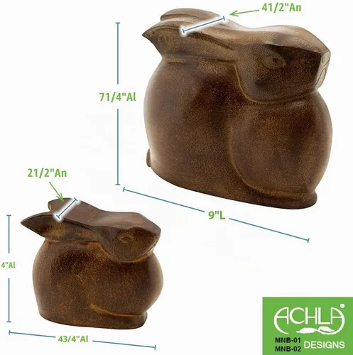 Vista 4 de Achla Designs - Estatua de conejo lunar para jardín, pequeña
