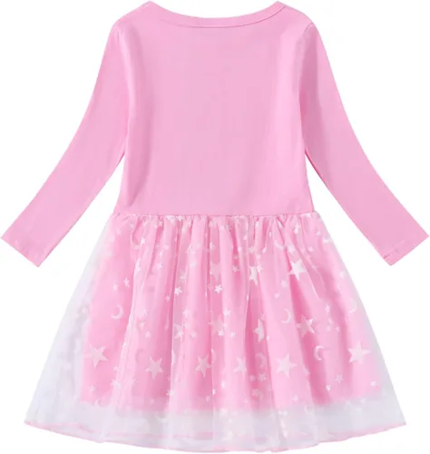 Vista 2 de KeyL-0731 Kids Blaze and The Monster Machines Dresses Long Sleeve Tulle Dresses Casual Cotton Dress for Girls