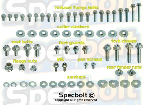 Vista 2 de Specbolt RM RMZ Spec Pak para Suzuki RM80 RM85 RM100 RM125 RM250 y RMZ250 RMZ450 OEM Factory Match Fasteners Kit 65 80 85 100 125 250 450 Track