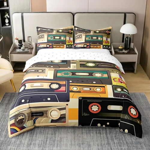 Vista 42 de jejeloiu Cute Mushroom Decor Duvet Cover 100% Cotton for Kids Boys Girls Twin Size Botanical Plants Bedding Set Cartoon Mushrooms Comforter Cover
