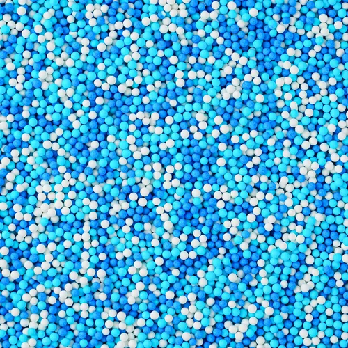 Vista 5 de Gránulos comestibles de Nonpareils azules y blancos de 2mm, mini perlas para decorar pasteles, caramelos de azúcar, galletas, magdalenas