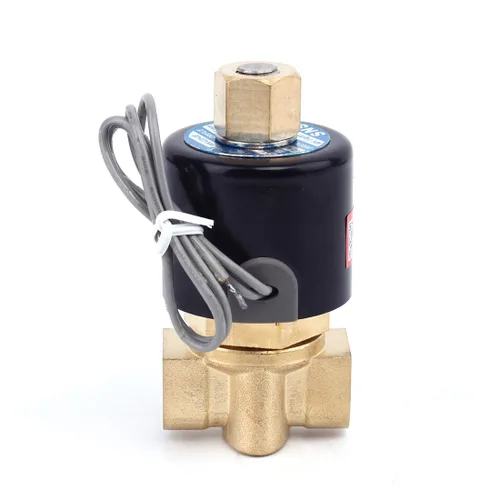 Vista 7 de SNS DC12V 1/4" válvula electromagnética eléctrica de latón del NPT agua normalmente abierta, aire, diesel 2WK025-N08