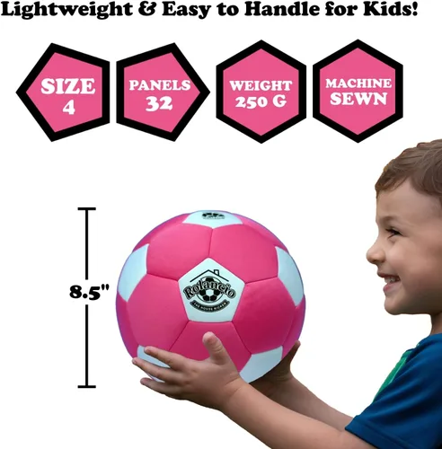 Vista 3 de The House Kicker - Balón de fútbol para interiores, tamaño 4, suave y seguro, pelota de interior para el hogar y patios, pelota de casa, ideal