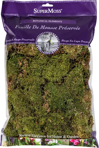 Vista 3 de SuperMoss (21743 Hoja de musgo pequeño (piezas pequeñas) conservadas, verde fresco, 2 onzas